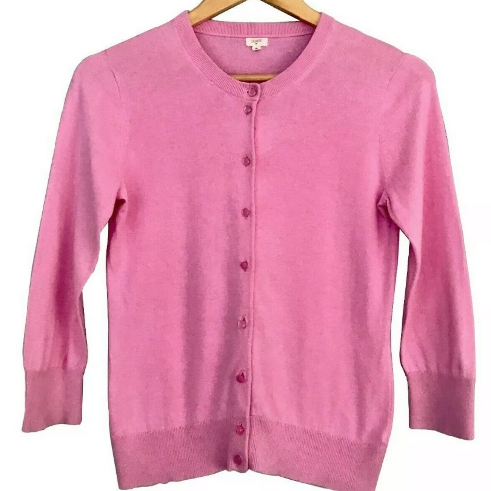 JCrew Pink Button Down Cardigan